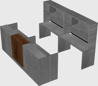 Shared u-shaped reception desks