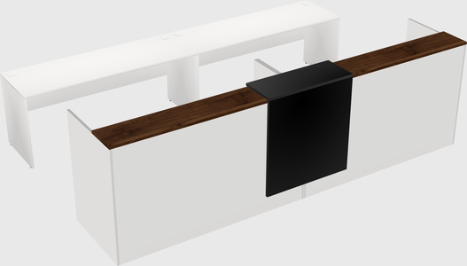 Shared u-shaped reception desks