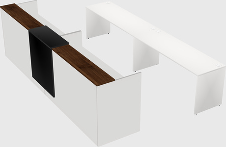 Shared u-shaped reception desks