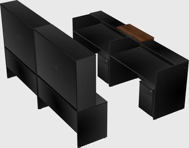 Shared u-shaped reception desks