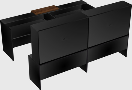 Shared u-shaped reception desks