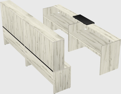 Shared u-shaped reception desks