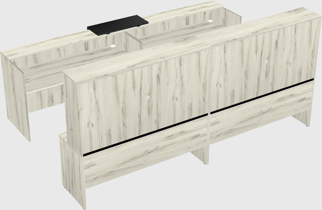 Shared u-shaped reception desks