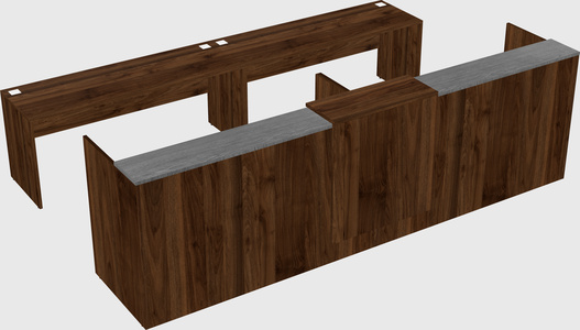 Shared u-shaped reception desks