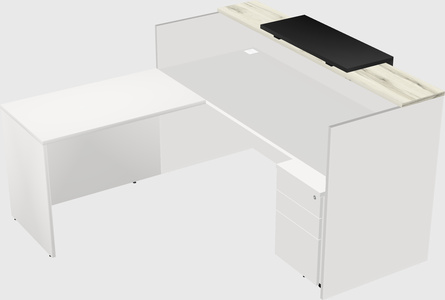 L-shaped modular reception