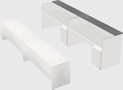 Shared u-shaped reception desks