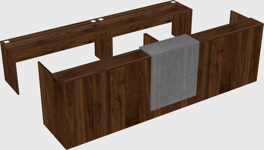 Shared u-shaped reception desks