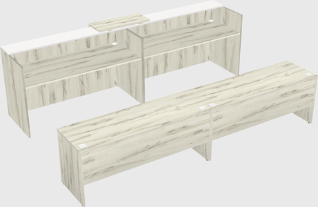 Shared u-shaped reception desks
