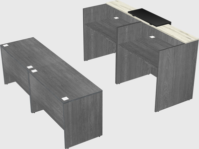Shared u-shaped reception desks