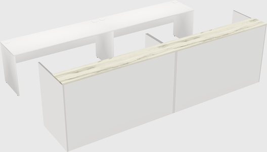 Shared u-shaped reception desks