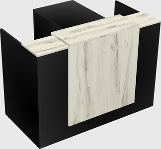 L-shaped modular reception