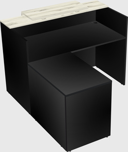 L-shaped modular reception