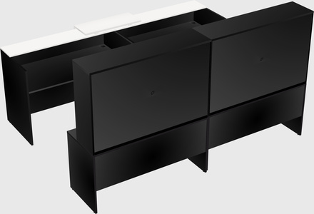 Shared u-shaped reception desks