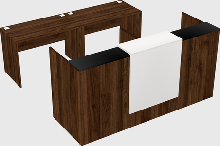 Shared u-shaped reception desks