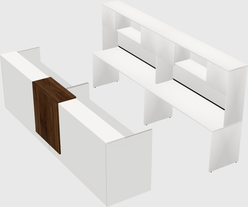 Shared u-shaped reception desks