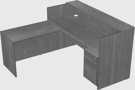 L-shaped modular reception