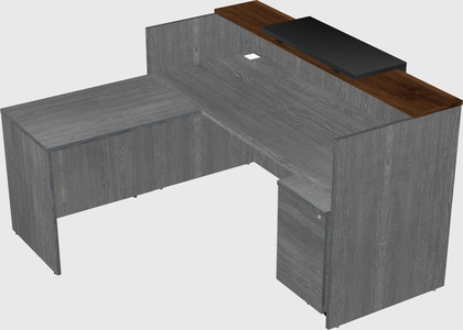 L-shaped modular reception