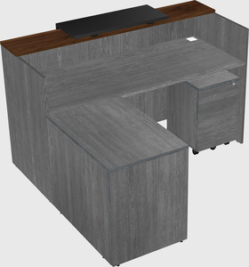 L-shaped modular reception