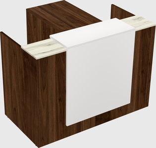 L-shaped modular reception