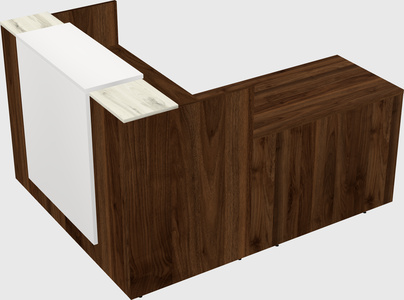 L-shaped modular reception
