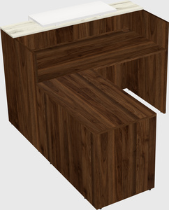 L-shaped modular reception