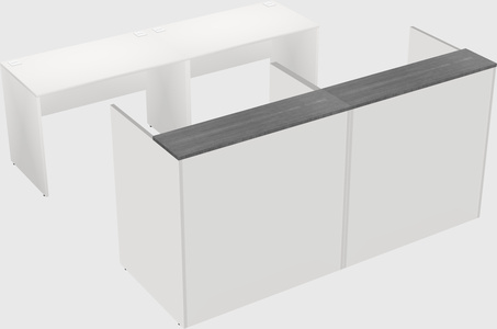 Shared u-shaped reception desks