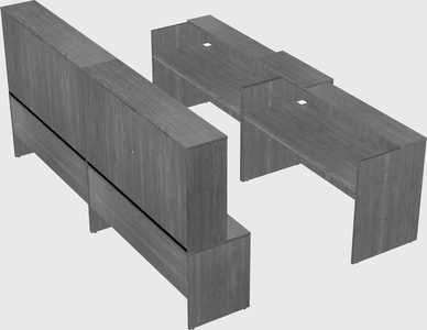 Shared u-shaped reception desks
