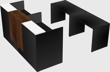 Shared u-shaped reception desks