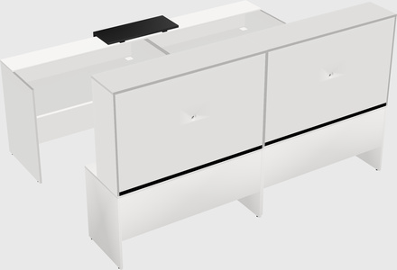 Shared u-shaped reception desks