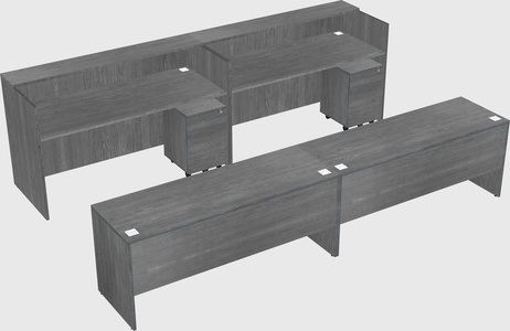Shared u-shaped reception desks