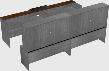 Shared u-shaped reception desks