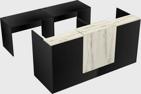 Shared u-shaped reception desks