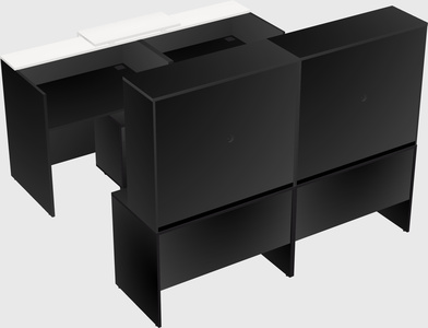 Shared u-shaped reception desks