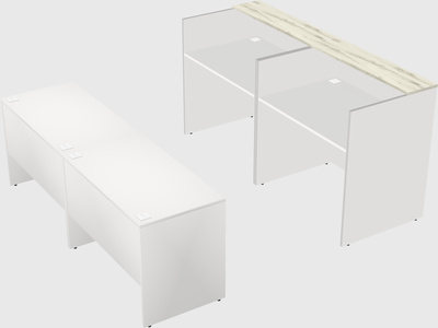 Shared u-shaped reception desks