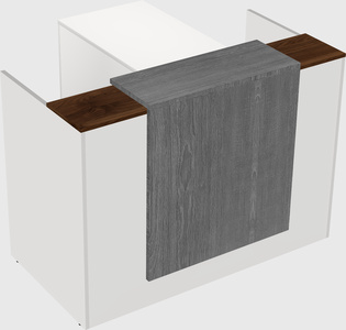 L-shaped modular reception