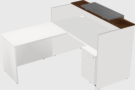L-shaped modular reception