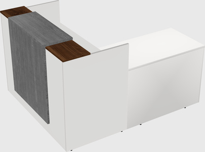 L-shaped modular reception