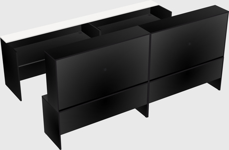 Shared u-shaped reception desks