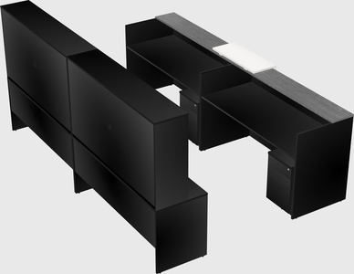 Shared u-shaped reception desks