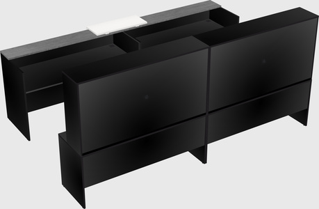 Shared u-shaped reception desks
