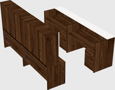 Shared u-shaped reception desks
