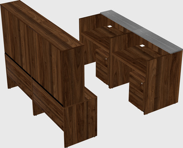 Shared u-shaped reception desks