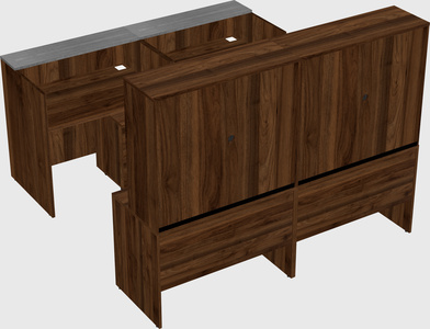 Shared u-shaped reception desks