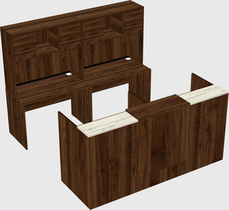 Shared u-shaped reception desks