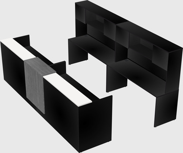 Shared u-shaped reception desks