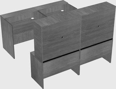 Shared u-shaped reception desks