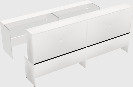 Shared u-shaped reception desks