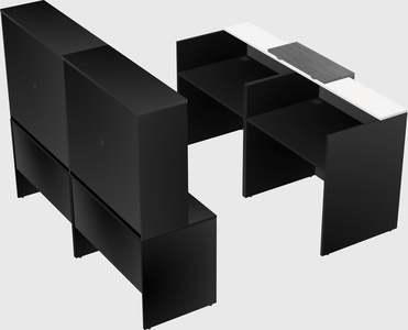 Shared u-shaped reception desks