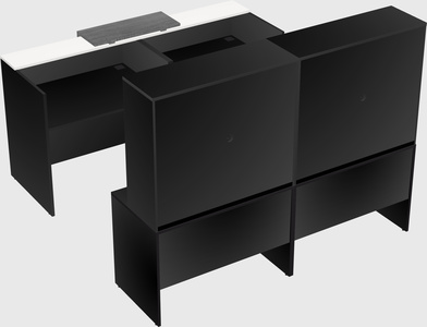 Shared u-shaped reception desks