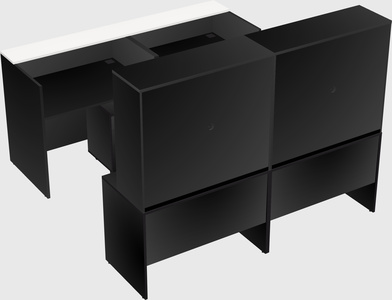 Shared u-shaped reception desks
